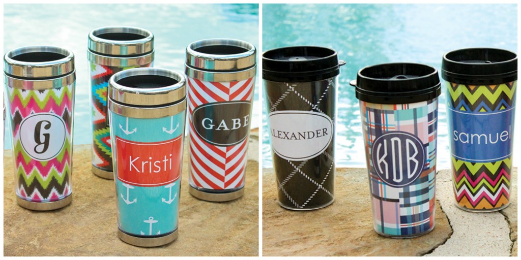 Perk up carpool or early morning class with our personalized travel tumblers hold 16 oz and come in black or stainless steel.